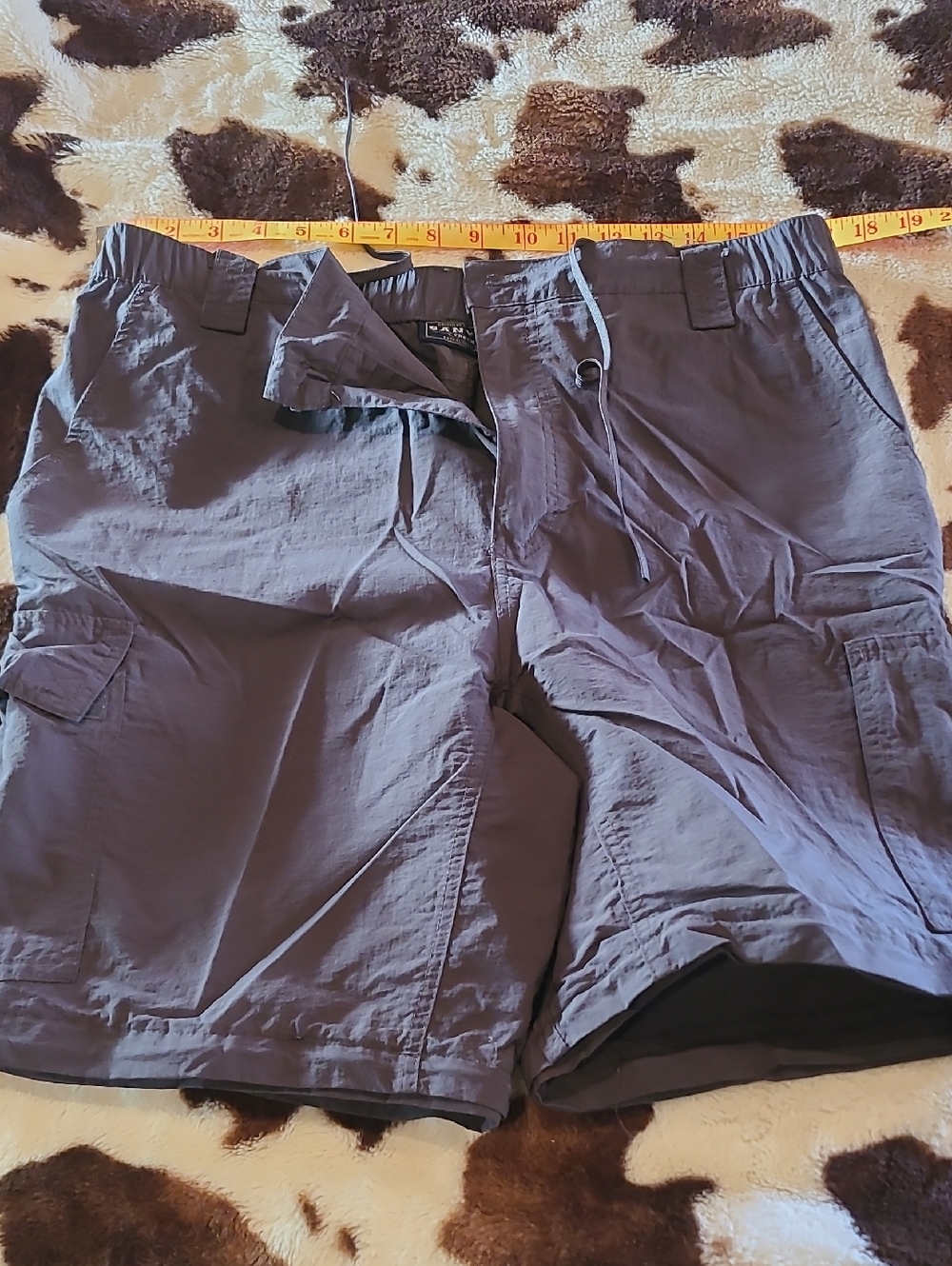 Men's Canyon Creek Cargo Shorts in Slate Gray with Elastic Drawstring Waist